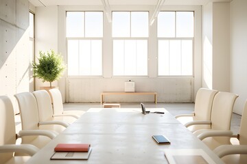 Fototapeta premium interior of small meeting room with simplicity decoration