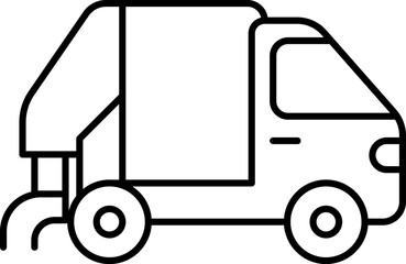 Public Service and Municipal Transport Line Icons Set — Thin Linear Vector Symbols of Travel and Transit