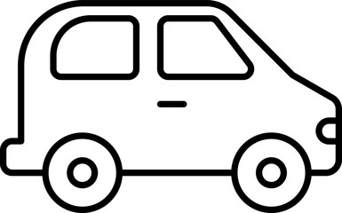 Public Service and Municipal Transport Line Icons Set — Thin Linear Vector Symbols of Travel and Transit