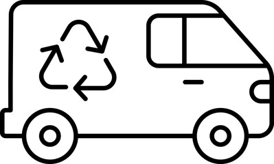 Public Service and Municipal Transport Line Icons Set — Thin Linear Vector Symbols of Travel and Transit