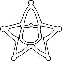 hand drawn sheriff star