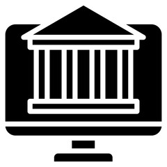 Online Banking  Icon Element For Design