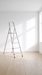 Leiter im leeren Raum 