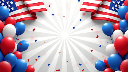 Obraz premium USA celebration Red White & Blue Blast