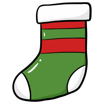 green christmas sock