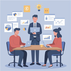 Teamwork, Business Strategy, Data Analysis, Financial Planning, Project Management Collaboration for Success