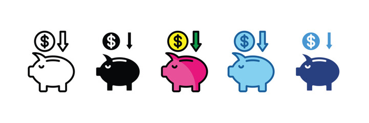 Savings Account  Icon Element For Design