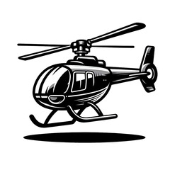 vector illustration of a helicopter, helicopter, black and white, image, vector, wallpaper