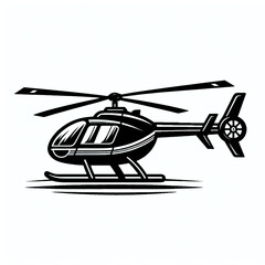 vector illustration of a helicopter, helicopter, black and white, image, vector, wallpaper