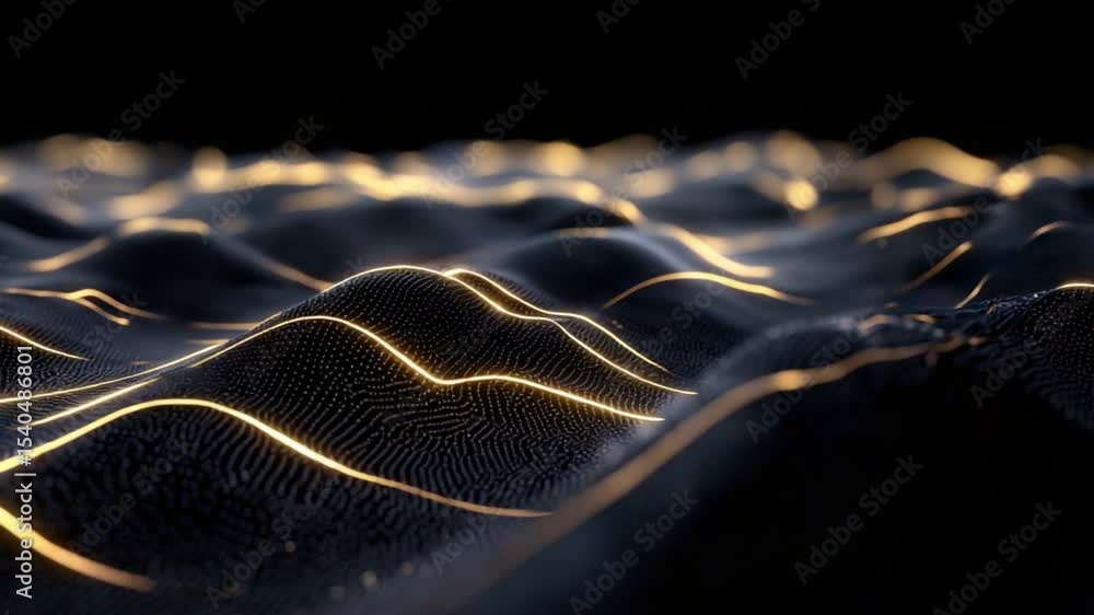 Poster abstract 3d waves: a captivating, high-angle view presents a close-up of undulating, abstract three-