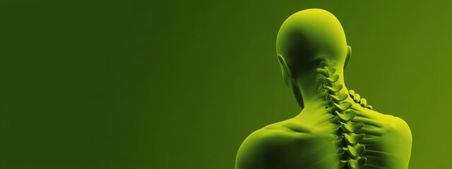 Spine Anatomy Green Background