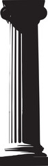 Classical Column Architectural Illustration, Black and White Design