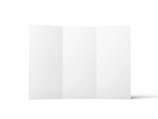 Trifold Brochure Mockup Transparent - Realistic Open & Closed Views