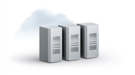 Three metal containers under a cloudy sky, industrial storage solutions three