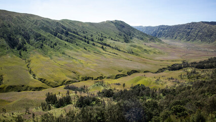 Fototapeta premium landscape of the mountain and valley