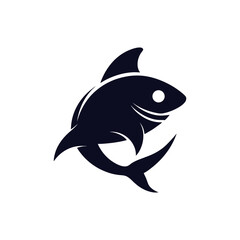 Fototapeta premium Powerful Shark Logo Design Vector Illustration of a Predatory Fish