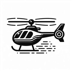 vector illustration of a helicopter, helicopter, black and white, image, vector, wallpaper