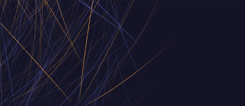 Deep dark background with colored lines and space for text or pictures, reflecting abstract trends and technological&nbsp;trends.