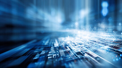 Blue abstract futuristic technology composition