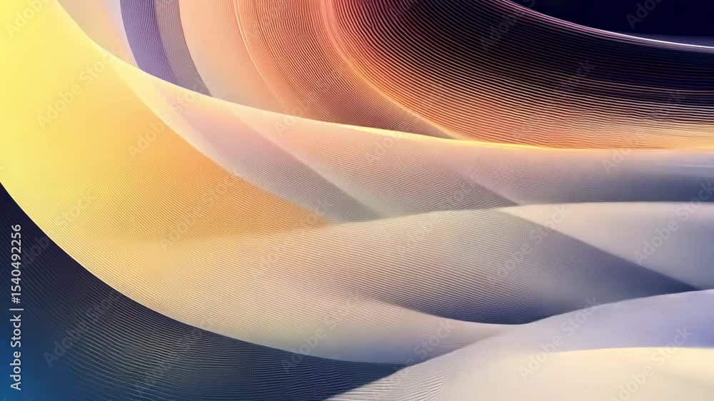 Poster vibrant and abstract digital art with colorful flowing lines and smooth gradients for modern backgro