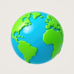 Colorful 3D globe illustration.