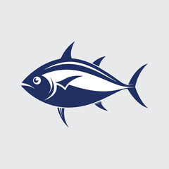 Obraz premium Striped Tuna Fish Illustration A Detailed Vector Graphic of Oceanic Predator