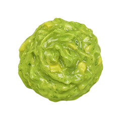 Obraz premium Delicious Creamy Guacamole Dip, Close-Up Top View