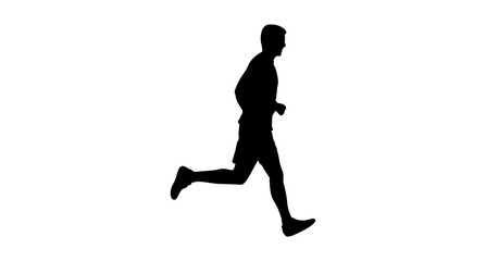 A boy jogging vector