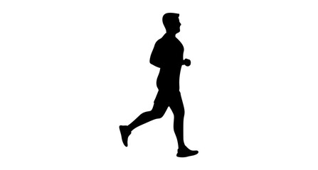 A boy jogging vector