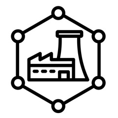 Industrial Connectivity  Icon Element For Design	