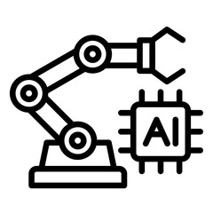 Obraz premium Industrial Intelligence Icon Element For Design 