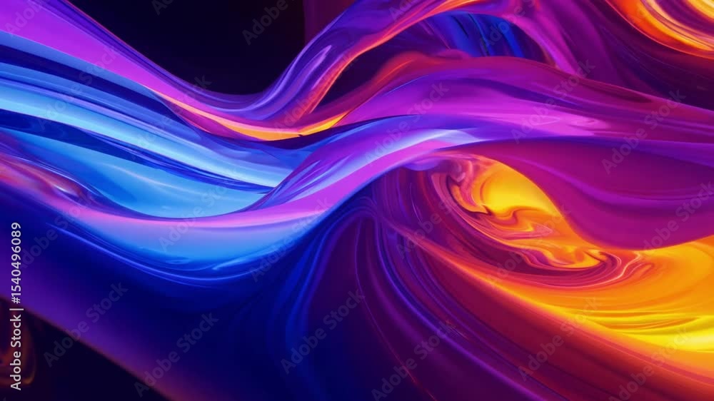 Poster abstract colorful swirl of vibrant hues in fluid motion creating an artistic and dynamic background 