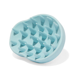 Silicone  scalp massager brush on white background