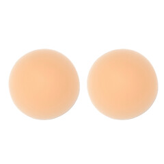 Tan silicone nipple covers on white background
