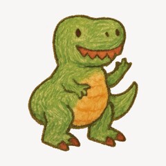 Fototapeta premium Cute dinosaur cartoon illustration.