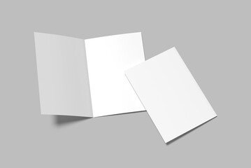 a5 bifold blank mockup template