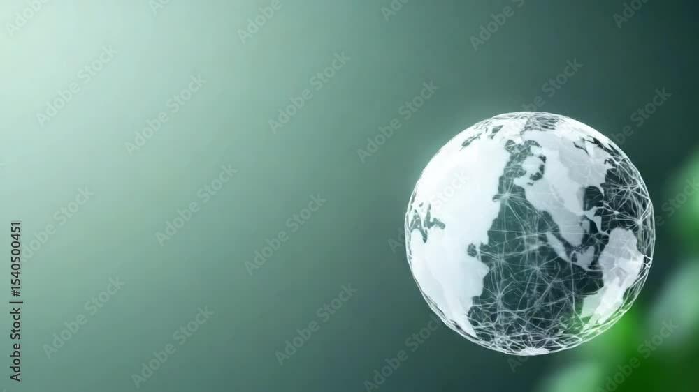 Poster globe of connectivity: a stunning visual of the earth, meticulously crafted and bathed in an etherea