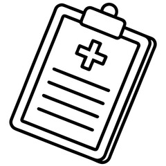 Obraz premium Clinical Records Line Art Vector