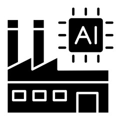 Industrial Ai  Icon Element For Design	