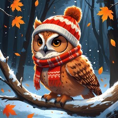 owl in winter
