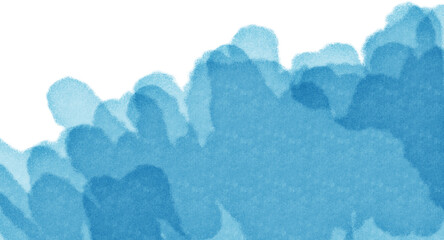 Hand painted blue watercolor border with smooth texture and blank middle area, ideal for social media posts, creative layouts, greeting cards, banners, templates, posters, and elegant designs.