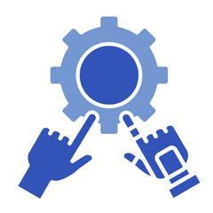 Collaborative Robots  Icon Element For Design	
