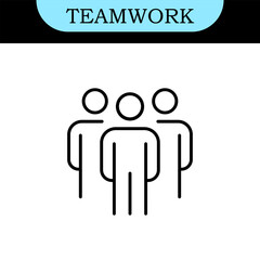 Teamwork Line Editable Icons set. Vector illustration in modern thin line style of business icons: Collaboration, Research, Meeting and more. Pictograms and infographics for mobile apps