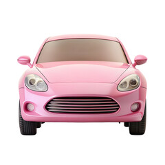 Baby Pink Car Front View &ndash; Cute and Stylish Vehicle in Soft Pastel Color

