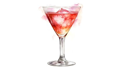 Realistic watercolor of a light pink champagne cocktail on white background.
Concept: Represents elegance, celebration, and artistic style—ideal for menus, events, and lifestyle visuals