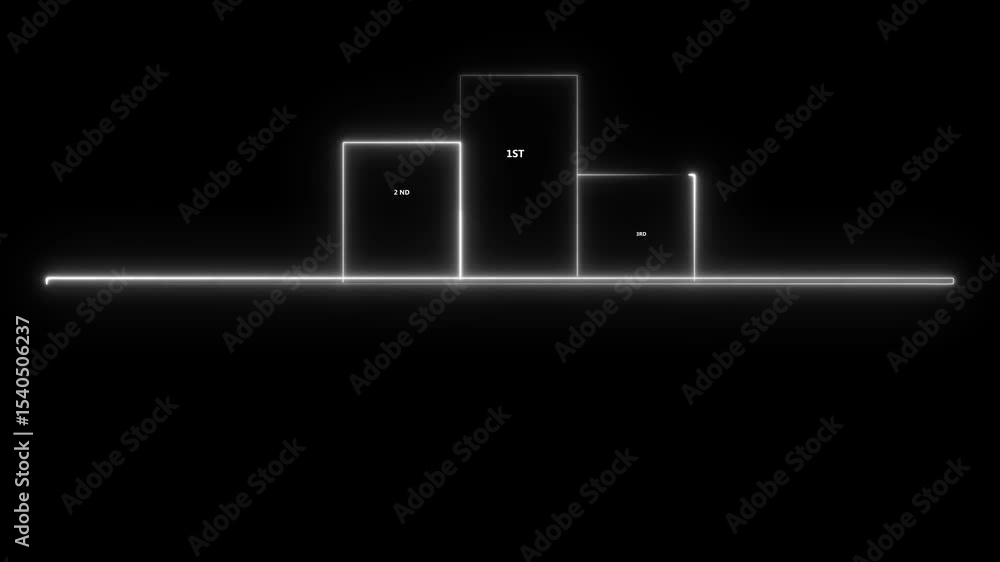Poster neon lights rectangle frame moving in motion seamless looping animation. 4k