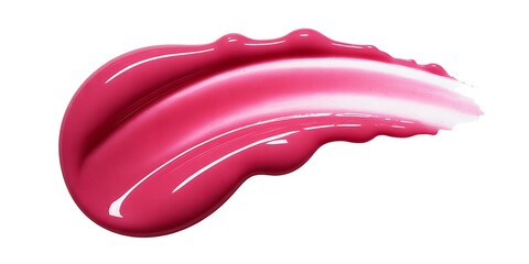 A Photograph Showcasing a Close-Up Macro Shot of Pink Lip Gloss Swatch