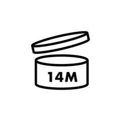 14month after opening Icon Vector