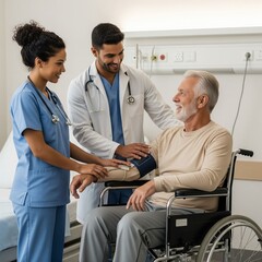Doctor Caring for Senior Patient &ndash; Compassionate Elderly Healthcare