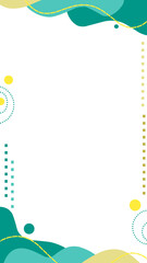 Abstract background border with blobs, banner design with colorful liquid, white background with abstract watercolor for brochure, flyer, landing page
